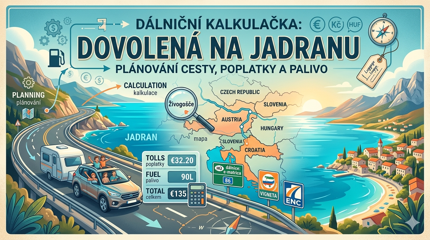 Kalkulačka nákladů na cestu do Chorvatska